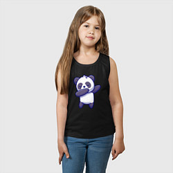 Майка детская хлопок Dabbing panda, цвет: черный — фото 2