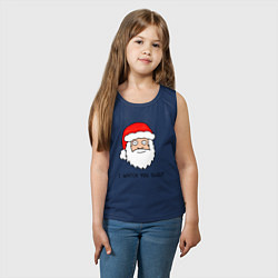 Майка детская хлопок Криповый Санта, цвет: тёмно-синий — фото 2