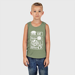 Майка детская хлопок Волейбольный день, цвет: авокадо — фото 2