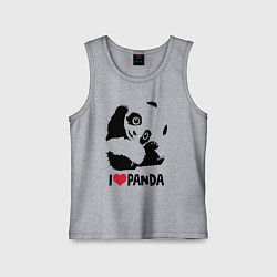 Детская майка I love panda