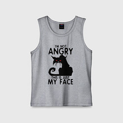 Детская майка I am not angry cat
