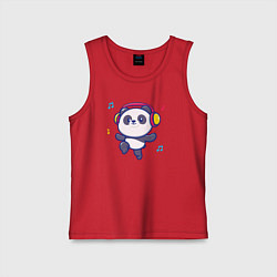 Детская майка Music panda