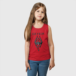 Майка детская хлопок Elder Scrolls - скайрим, цвет: красный — фото 2