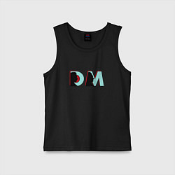 Майка детская хлопок Depeche Mode - DM logo, цвет: черный