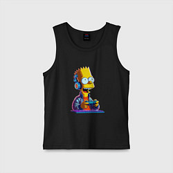 Детская майка Bart is an avid gamer