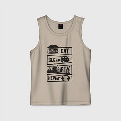 Детская майка Есть спать вечеринка