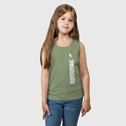 Майка детская хлопок Сноуборд круче лыж, цвет: авокадо — фото 2