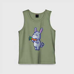 Детская майка Ослик ест морковку