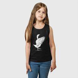 Майка детская хлопок Гусь белоснежный, цвет: черный — фото 2