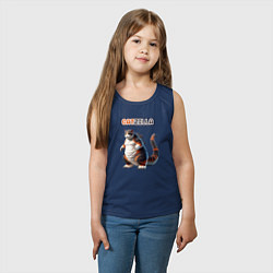 Майка детская хлопок Big catzilla, цвет: тёмно-синий — фото 2