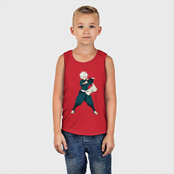 Майка детская хлопок Габимару из аниме Адский рай, цвет: красный — фото 2