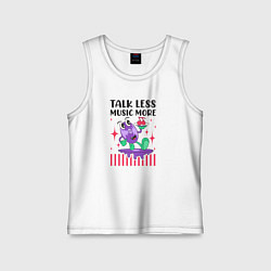 Детская майка Веселый диск,меньше говори больше музыки