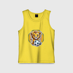 Детская майка Львенок и футбольный мяч