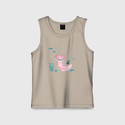 Детская майка Аксолотль и подводный мир