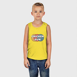 Майка детская хлопок Chicken gun круги, цвет: желтый — фото 2