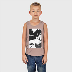 Майка детская хлопок Ковбой Бибоп Спайк Шпигель, цвет: пыльно-розовый — фото 2