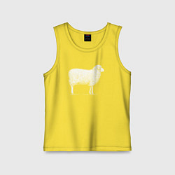 Майка детская хлопок Белая овечка, цвет: желтый