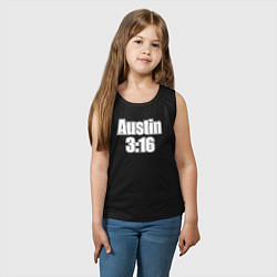 Майка детская хлопок Стив Остин Austin 3:16, цвет: черный — фото 2