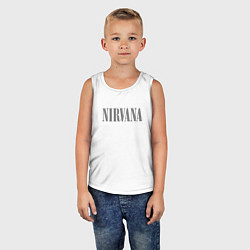 Майка детская хлопок Nirvana black album, цвет: белый — фото 2