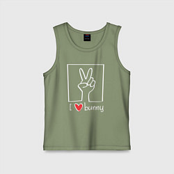 Детская майка I love bunny