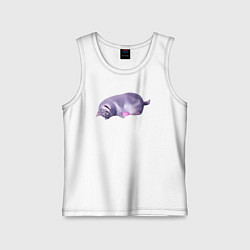 Майка детская хлопок Тайна домашних животных - кошка Хлоя, цвет: белый