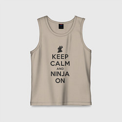 Детская майка Keep calm and ninja on