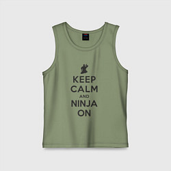 Детская майка Keep calm and ninja on