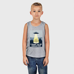 Майка детская хлопок Хочу чтобы меня похитили, цвет: меланж — фото 2