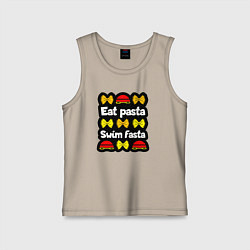 Детская майка Ешь пасту и плавай быстро