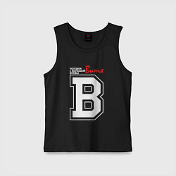 Майка детская хлопок Витя человек с большой буквы, цвет: черный