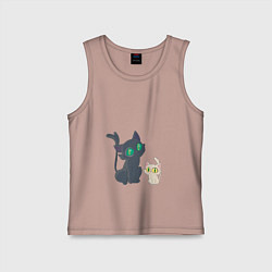 Детская майка Судзумэ закрывающая двери Дайдзин кот