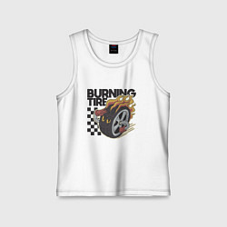 Детская майка Горящая покрышка