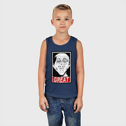 Майка детская хлопок Эйкити Онидзука преподаватель мем, цвет: тёмно-синий — фото 2