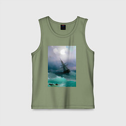 Детская майка Корабль среди бурного моря