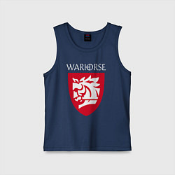 Майка детская хлопок Warhorse logo, цвет: тёмно-синий