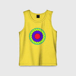 Майка детская хлопок Неоновое колесо, цвет: желтый