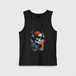 Детская майка Grunge redhead girl skull