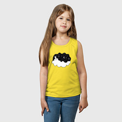 Майка детская хлопок Космическая девушка на облаке, цвет: желтый — фото 2