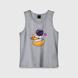 Детская майка Космонавт и утёнок