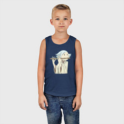 Майка детская хлопок Очень приятно Бог Томоэ, цвет: тёмно-синий — фото 2