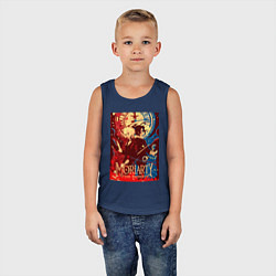 Майка детская хлопок Уильям Джеймс Мориарти Шерлок Холмс, цвет: тёмно-синий — фото 2