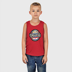 Майка детская хлопок Хорватия, цвет: красный — фото 2