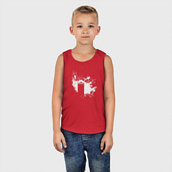 Майка детская хлопок Tardis splash, цвет: красный — фото 2