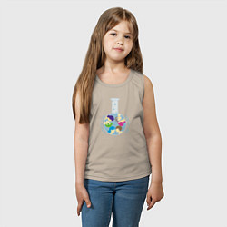 Майка детская хлопок Химия любви в химии, цвет: миндальный — фото 2