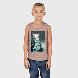 Майка детская хлопок Кайдзю номер восемь, цвет: пыльно-розовый — фото 2