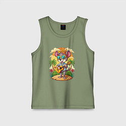 Детская майка Мышонок играет на гитаре жарким летом