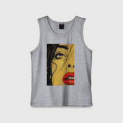 Детская майка Женский портрет поп-арт