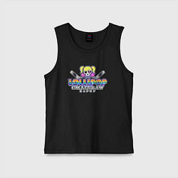Майка детская хлопок Lollipop chainsaw repop logo, цвет: черный