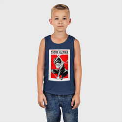 Майка детская хлопок Моя геройская академия Сёта Айдзава, цвет: тёмно-синий — фото 2