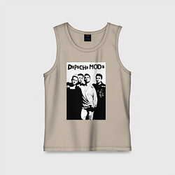 Майка детская хлопок Depeche mode all, цвет: миндальный